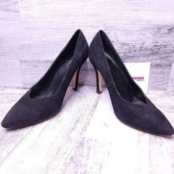 Vaneli Suede Pointed Toe Stiletto Dress Pump Black Women's sz 10 - Picture 6 of 8